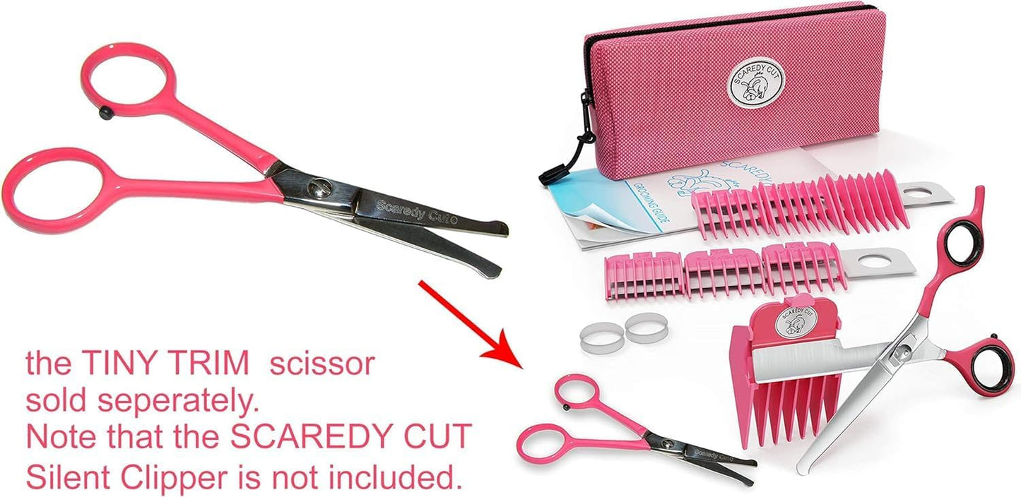 Tiny Trim 4.5" Ball-Tipped Scissor for Dog, Cat and All Pet Grooming - Ear, Nose, Face & Paw - 'S Small Safety Scissor