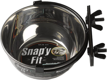 Snap'Y Fit Stainless Steel Food Bowl/Pet Bowl for Dogs & Cats