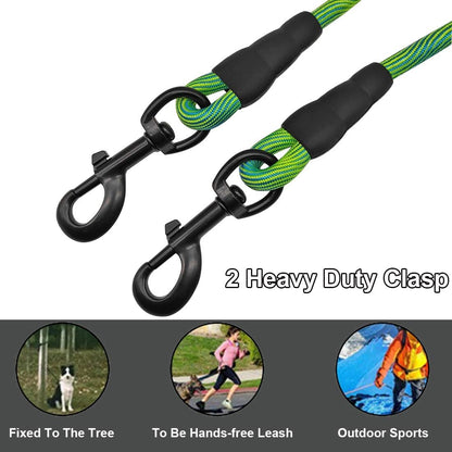 8Ft/12Ft/20Ft/30Ft/50Ft/75Ft Dog Tie-Out Long Tether Rope Dog Leash, Outdoor Dog Yard Leash- Large Medium Small Dogs Training, Playing, Camping,Backyard