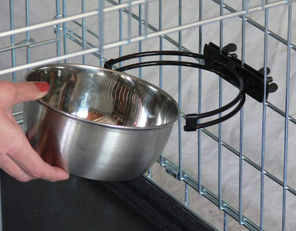 Snap'Y Fit Stainless Steel Food Bowl/Pet Bowl for Dogs & Cats