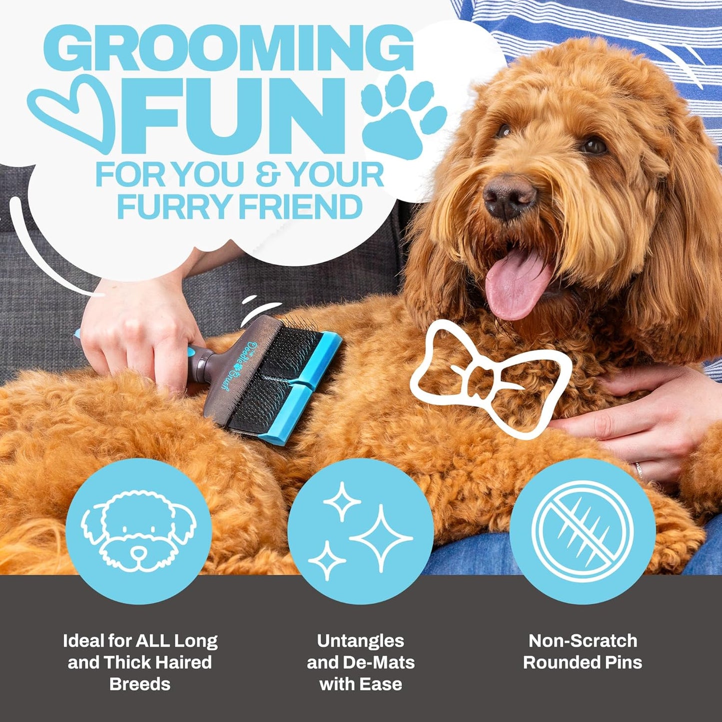 - Doodle Brush for Dogs, Goldendoodle Brushes for Grooming & Dog Brush for Labradoodle - Doodle Dog Brush - Doodle Grooming Brush, Bernedoodle Brush - Slicker Brush for Doodles